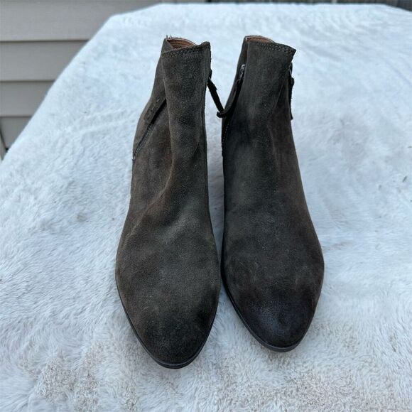 Frye Women's Judith Brown Suede Ankle Booties Size 8.5 Casual Zip - Picture 6 of 10
